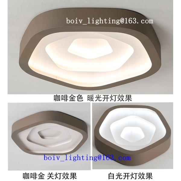 Indoor Iron  Acrylic LED Ceiling Mount Light  For Living Room Gold Black Color