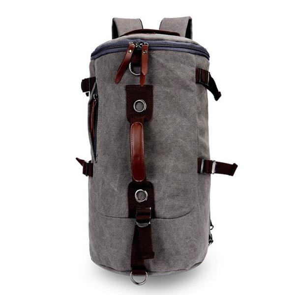 Shoulder bag schoolbag Korean version of casual outdoor canvas bucket bag travel bag man bag