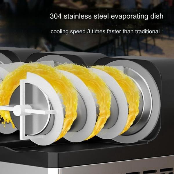 74 KG Automatic Slush Machine for Beverage Ice and Snow Mixing Cooling Method Cooled