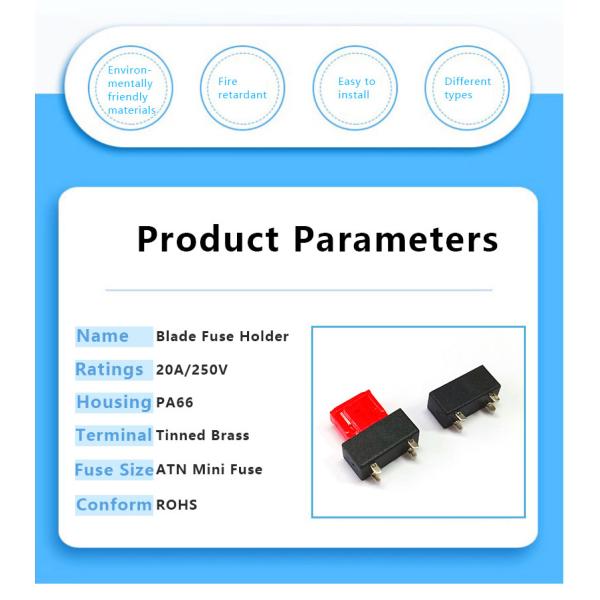 ATN SL-506B Mini PCB Mount Car Fuse Clip With Base