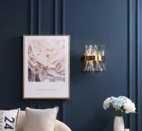 Lámpara de pared moderna de cristal G9 E14 6000K 3000K Oro de cristal de la pared Sconce