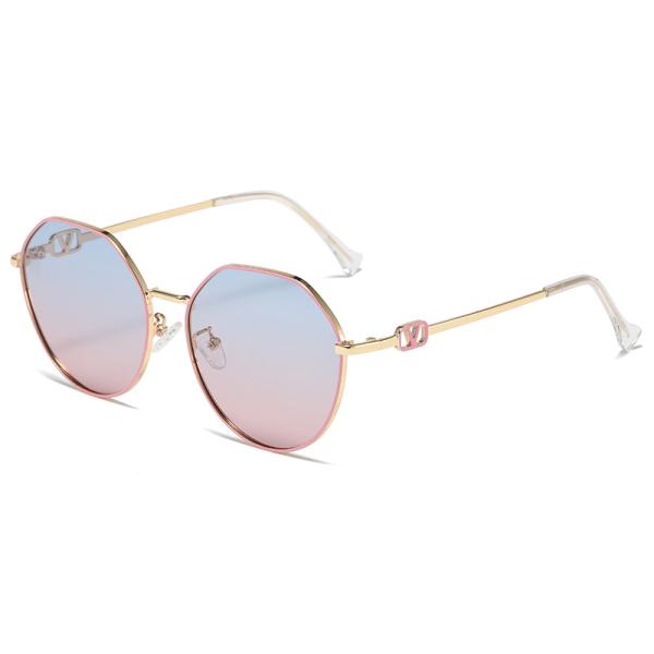 Metal Frame Polygon Shape Sunglasses Girls sturdy Customizable