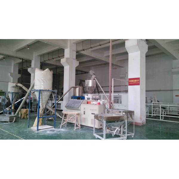 Shenzhen HYPET PVC Pelletizing Line With Twin Conic Extruder / PVC Granules Making With Conic Twin Screw Extruder Machine