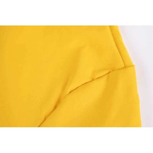 Faux-Sherpa Lined Wind-Resistant Hooded Parka in Sunflower Yellow Winter Jacket