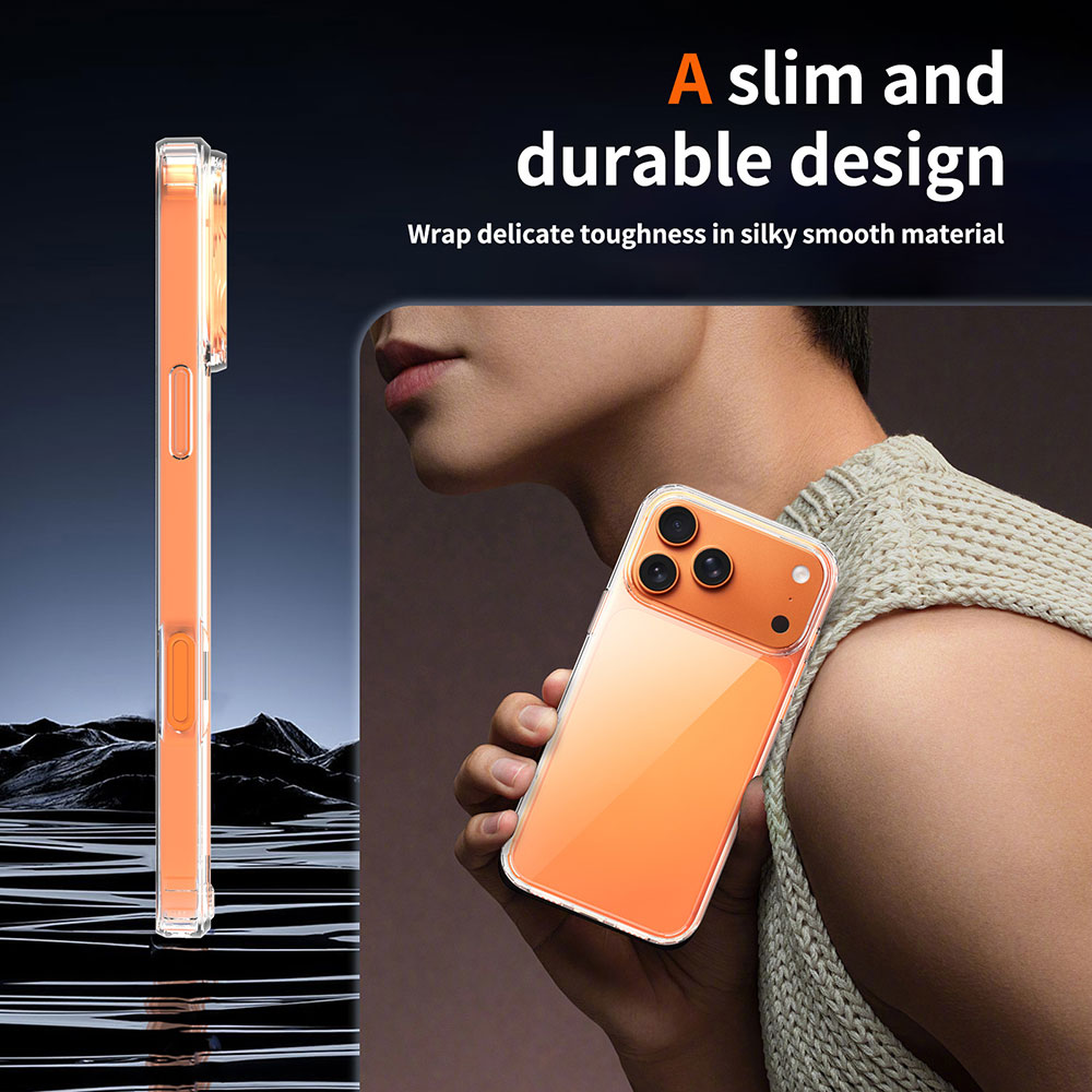 Shockproof Phone Case Transparent PC TPU Hybrid Drop Resistance Armor Mobile Phone Cover Clear Case for iPhone 17 Pro Max