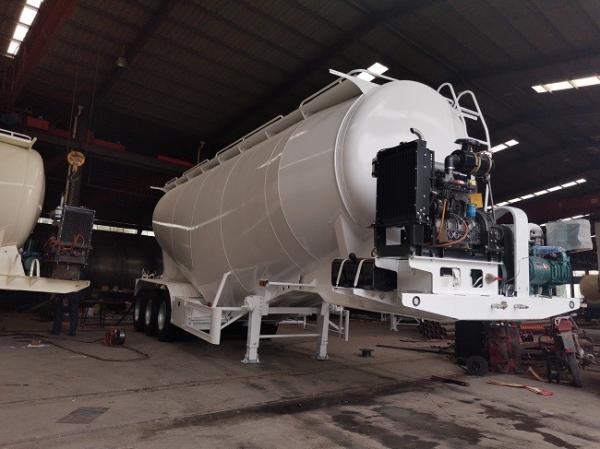 CCC Bulk Cement Trailer , 3 Axle Fly Ash Tanker Trailer