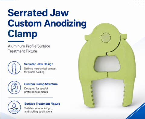 Surface Treatment  Customized Clamp CAD  Electrophoresis Anodizing Clamp Fixture