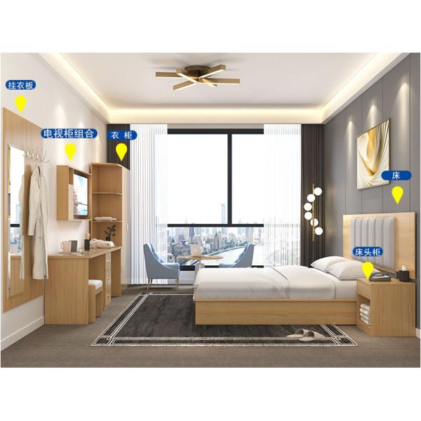 3-5 Star Hotel Bedroom Furniture Sets , Hotel Project Furniture High Glossy Painting