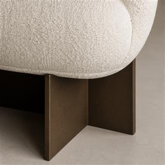 Modern Boucle Metal Base Single-Seat Lounge Chair   CYC-011