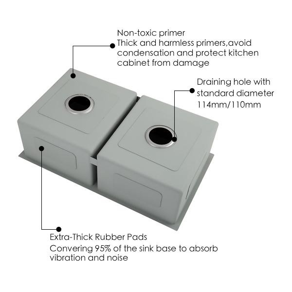 stainless steel 304 modern design single bowl handmade black color apron kitchen sink