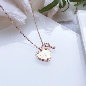 Gold Plated 925 Sterling Silver Neckalce Jewelry Pendant Heart Charm