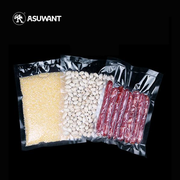 PE Heat Sealing Food Vacuum Seal Bags Front Clear Back Black Eco Friendly
