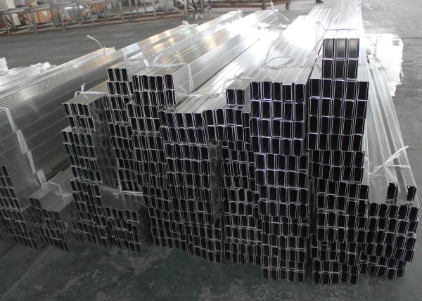 Decoration U-Aluminium Profile Screen Ceiling , Wood Like Aluminum Square Tube Ceiling