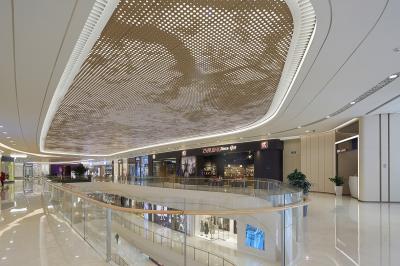 Perforated Acoustic Artistic Aluminum Ceiling Panels With PVDF / PET Coating
