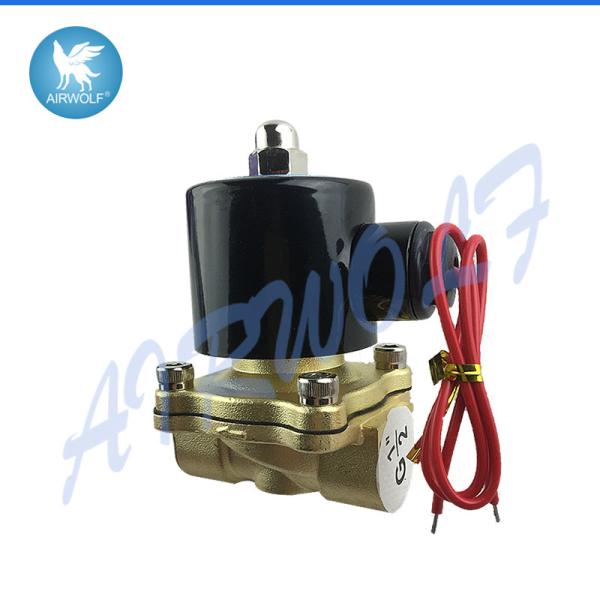 Las válvulas electromagnéticas de cobre amarillo de AC220V DC24V riegan UW-10 UW-15 UW-20 UW-25/35/40/50