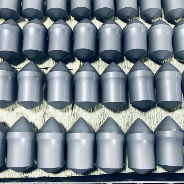 Coal Mining Tungsten Carbide Tips Narrow Bottom Button For High Effective Penetration