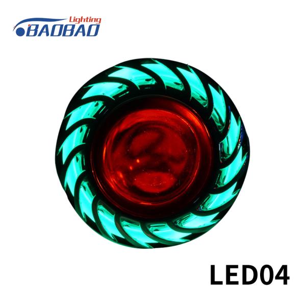 LED04 Double angel eye without fan motorcycle led headlight projector lens