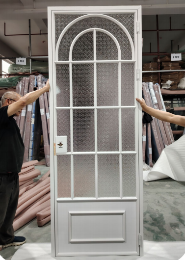 French Style Aluminum Glass Swing Door Dustproof Windproof Customizable