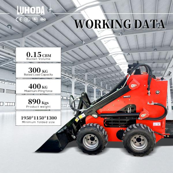 Free Shipping Mini Skid Steer Loader Cheap Wheel Loader Minicargador Farm CE EPA Engine Compact Skid Steer Loaders