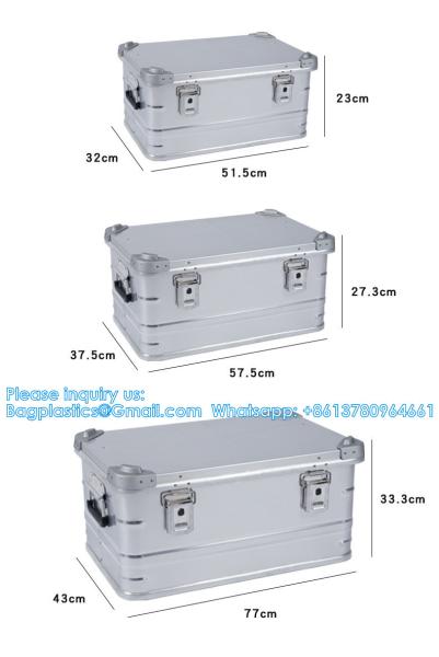 Aluminum Alloy Car Storage Box Camping Equipment Travel Vehicle Mounted Container Large Capacity Storage Box Case