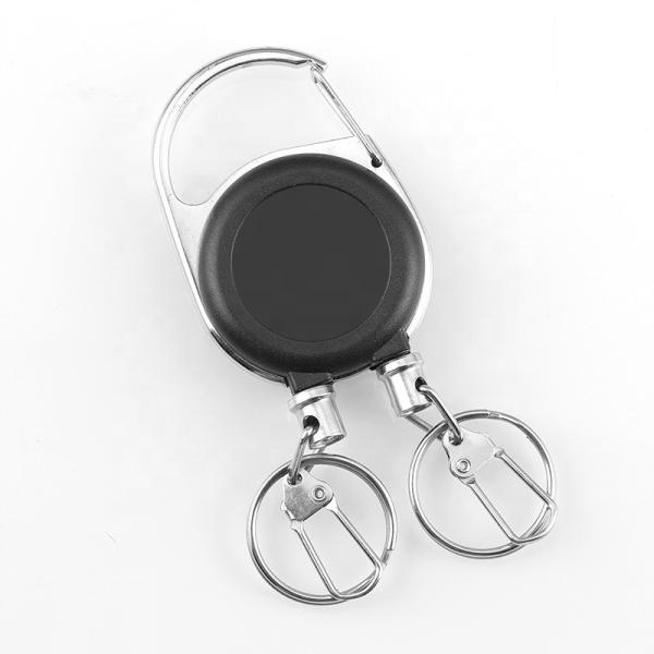 Деи значок катушка сдвигаемый ключевой цепь,мухо рыбалка аксессуары рыбалка шнурки с 360-градусным вращением застежка