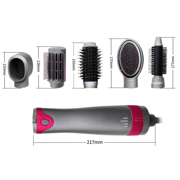 Interchangeable Head Hair Dryer Brush
