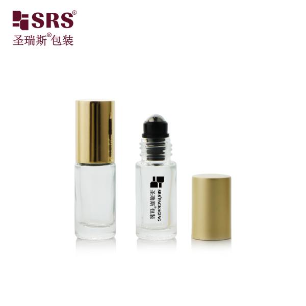SRS Packaging 5ml Customized Molded Glass Roll on Bottle for Perfume Essential Oil