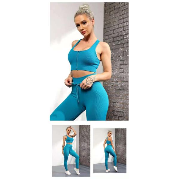 Zipper Ribbed Seamless Workout Sets