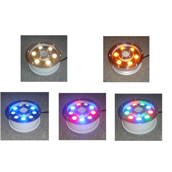 Aluminum Ring LED Underwater Fountain Lights , Musical Fountains Submersible Pond Light
