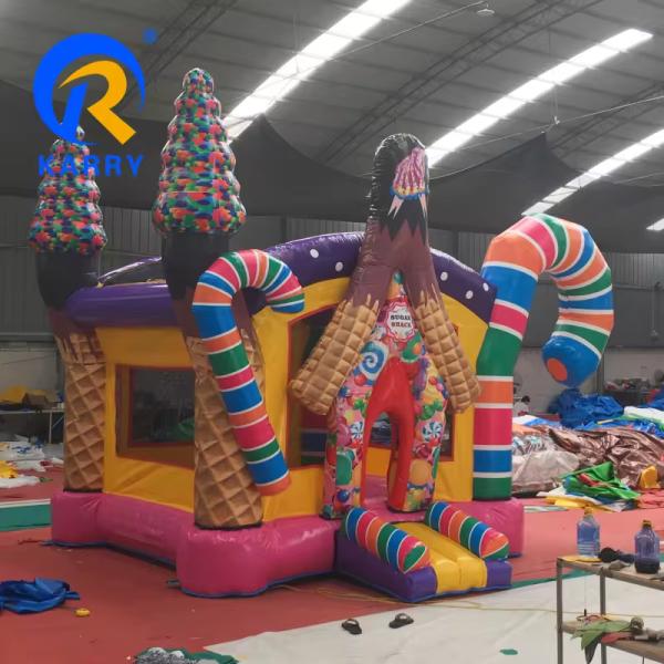 Unisex Inflatable Toddler Bounce House PORTABLE Candy House PVC Bouncy Castle with Blower