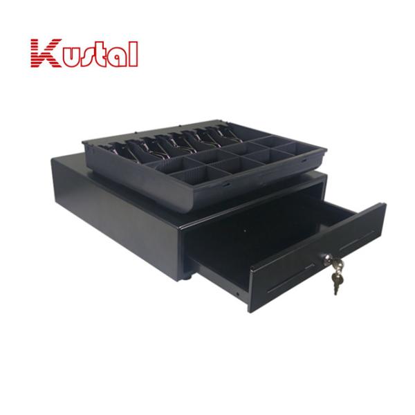 KST-410R Detachable RJ11 Cable Classic Black Metal POS Register Cash Drawer