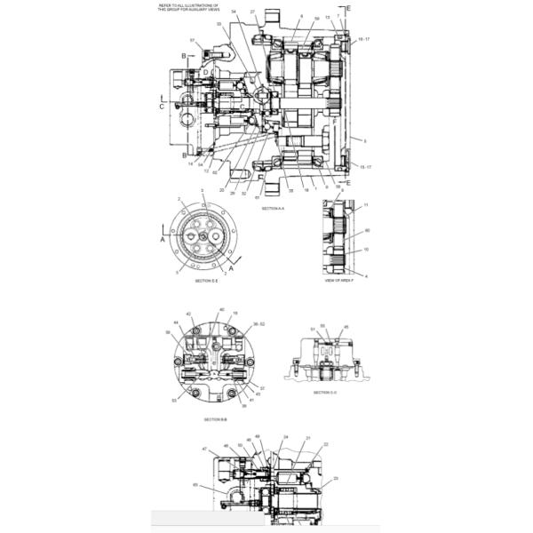191-1384  E306 Travel Motor Assy Final Drive TM06H Travel Motor Assembly