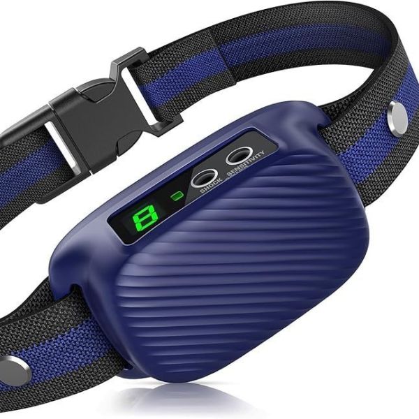 Custom Rechargeable Waterproof IP67 Anti Bark Collar 20 Hours Battery Life Adjustable 8 Sensitivity Smart Bark Training Device