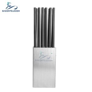 12 Bands 20W Handheld Signal Jammer with 20m Radius for 2G 3G 4G 5G WiFi GPS Lojack VHF UHF