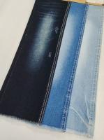 Tejido vaquero de sarga elástica de poliéster y algodón gris azulado, estilo denim, 10S, 9.3oz, para vaqueros de niña