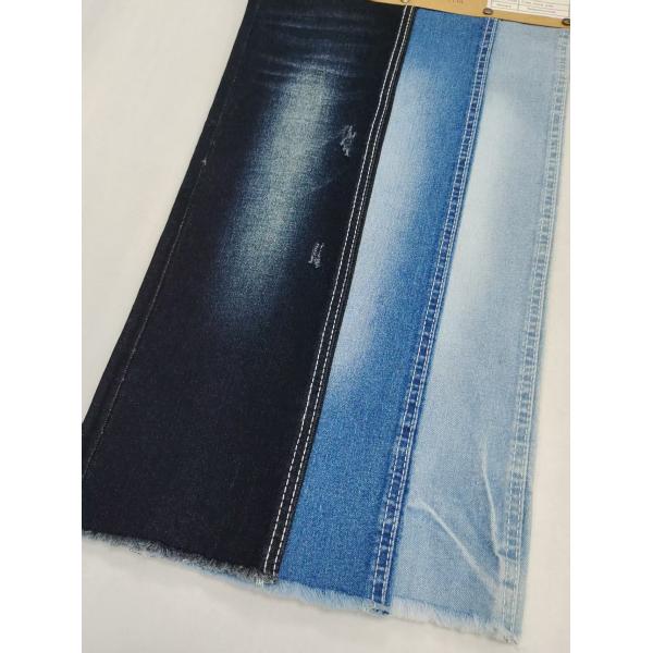 Blue Gray Cotton Polyester Stretch Twill Style Denim Fabric 10S 9.3oz For Girl Jeans