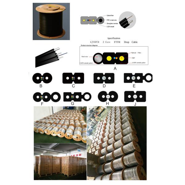 распределение гарантии 30year на открытом воздухе само-поддерживая кабель optica fibra кабеля падения воздушного волокна FTTH оптически