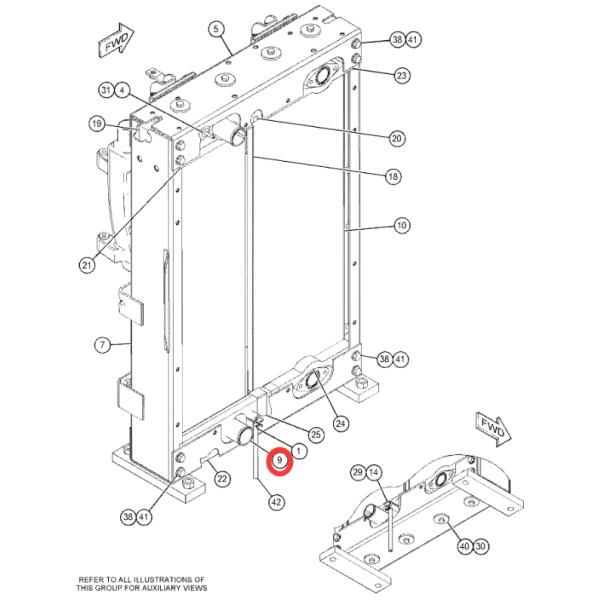 352 7780 radiador de la base de Spare Parts E312E 312EL del excavador