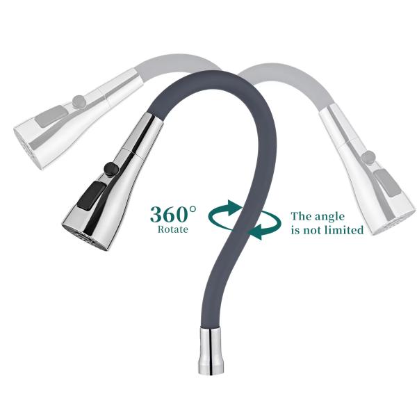 360 Degree Silicon Universal Tube Kitchen Faucet with Modern Design Hot Cold Water