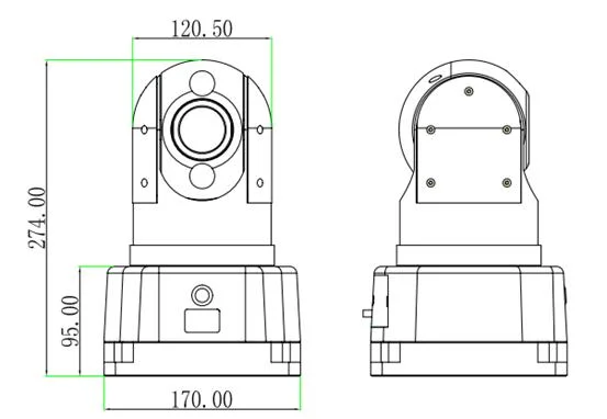 ZKMANET2851UM Высокоточный местный хранилище наблюдения мяч с 30X оптической камеры увеличения