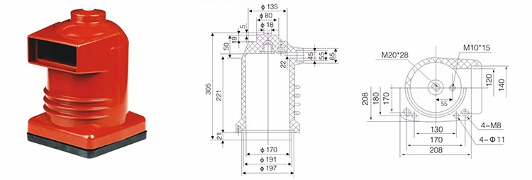 Spout изоляции коробки контакта Switchgear 10kv