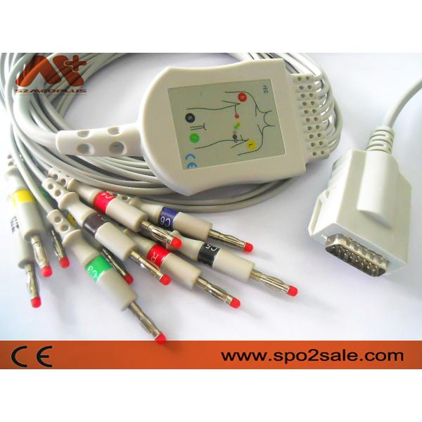 Burdick Direct Connect EKG Cable 012-0844-01 AHA Banana 4.0 7704