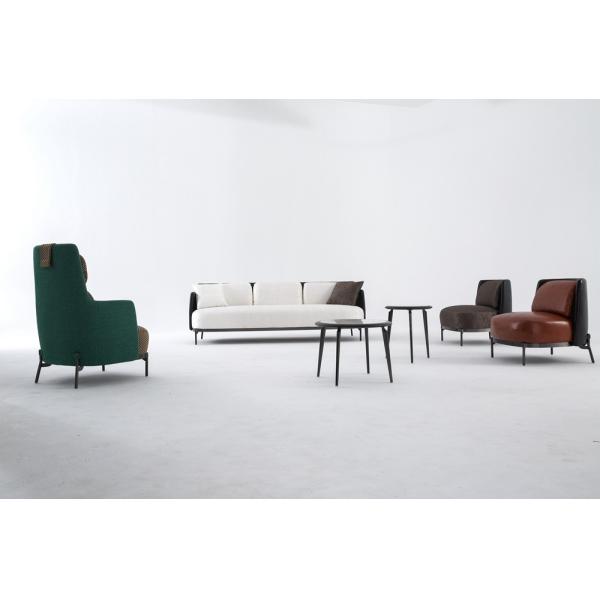 Contemporary European Italian Single Seat Modern Leather Sofa