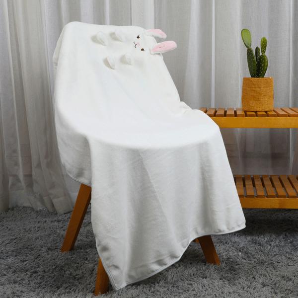 White Micro Fleece Blanket 75X100cm Baby Soft Flannel Throw Blanket