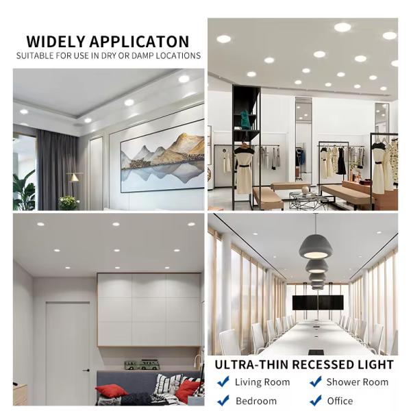 4.5W-12W Ultra Thin LED Downlight Panel Light 3000K-5700K Dimmable