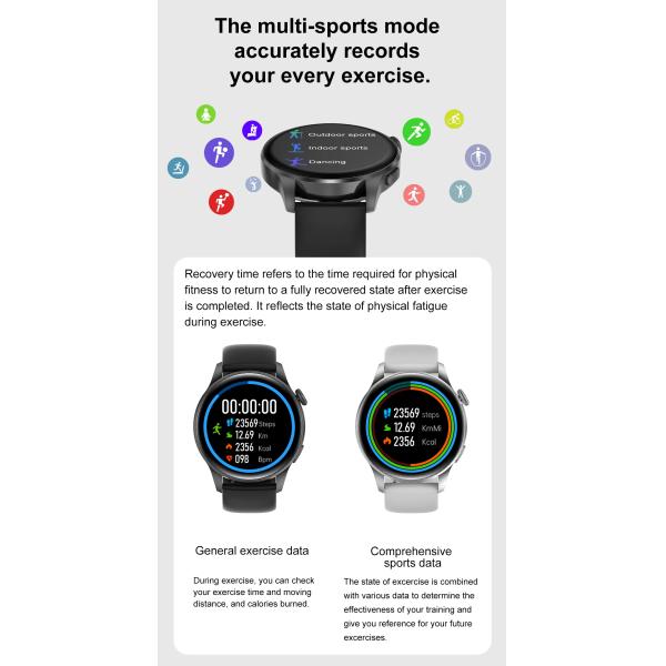 Женщин ассистента голоса Smartwatch спорт NFC IP68 дозор спорт людей водоустойчивых умный