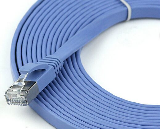 32AWG Cable SSTP Cat 7 Network Cable Flexible Golden Plated Flat SSTP