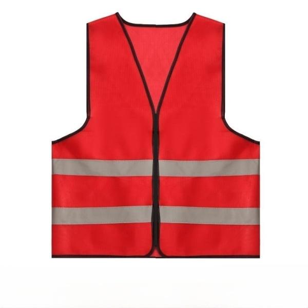 Hi Vis Reflective Safety Vests With Pockets Polyester SGS Certificate