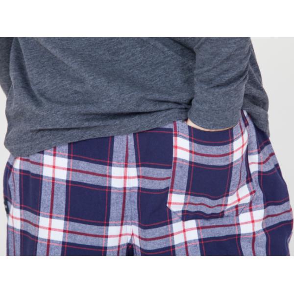 Trendy Mens Jersey Pyjamas Long Sleeves Tee And Woven Yarn Dyed Flannel Long Pants