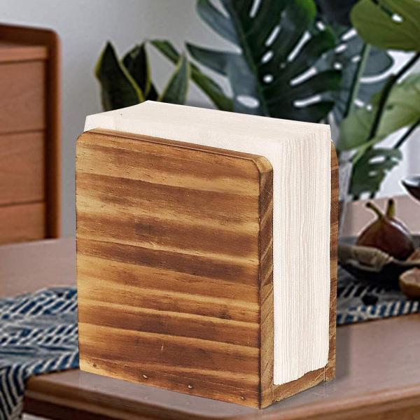 Customizable Rustic Napkin Holder for Farmhouse Decoration Printing Silk-screen/Burned